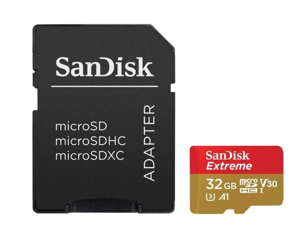 SanDisk Speicherkarte microSDHC-Card Extrem, 32 GB, 1 St.