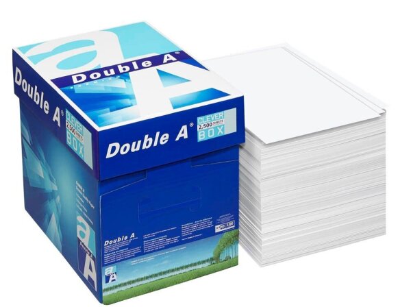Double A Kopierpapier PREMIUM DIN A4 80 g/qm 2.500 Blatt Maxi-Box
