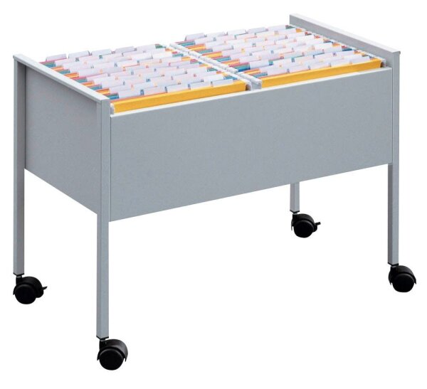 DURABLE Hängemappenwagen Quer-Registratur silber für bis zu 100 Hängemappen