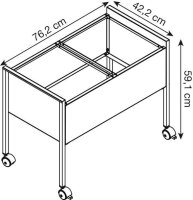 DURABLE Hängemappenwagen Quer-Registratur silber...