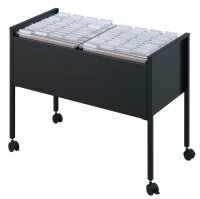 DURABLE Hängemappenwagen Quer-Registratur schwarz für bis zu 100 Hängemappen