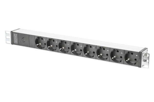 DIGITUS DN-95410 8-fach Steckdosenleiste für Serverschrank 2,0 m weiß