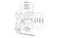 DIGITUS Monitor-Halterung DA-90360 DA-90360 schwarz für Mini Desktop PC´s zwischen 17 und 70 mm Stärke