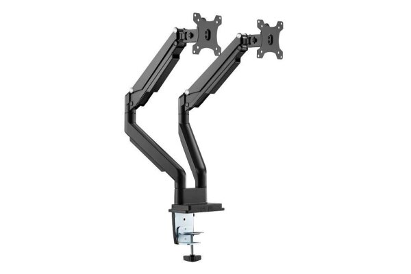 DIGITUS Monitor-Halterung DA-90395 DA-90395 schwarz für 2 Monitore, Tischklemme