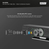 DIGITUS DS-55580 Konferenzkamera mit Mikrofon schwarz