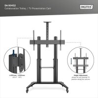 DIGITUS TV-Ständer DA-90452 DA-90452 schwarz für Bildschirme 177, 8 bis 305,0 cm (70" - 120 "), Wandhalterung
