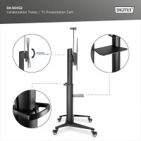 DIGITUS TV-Ständer DA-90452 DA-90452 schwarz für Bildschirme 177, 8 bis 305,0 cm (70" - 120 "), Wandhalterung