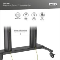 DIGITUS TV-Ständer DA-90452 DA-90452 schwarz für Bildschirme 177, 8 bis 305,0 cm (70" - 120 "), Wandhalterung