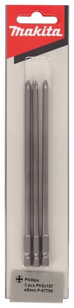 makita Langbits PH2 Kreuzschlitz (PH) P-67795 3 St.