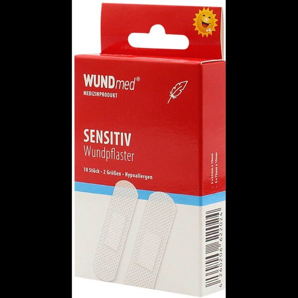 WUNDmed® Pflaster Sensitiv Hypoallergen 02-043 weiß, 10 St.