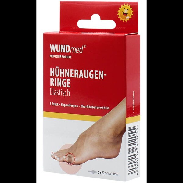 WUNDmed® Hühneraugen-Druckschutzringe 02-122 transparent 1,8 x 6,2 cm, 5 St.