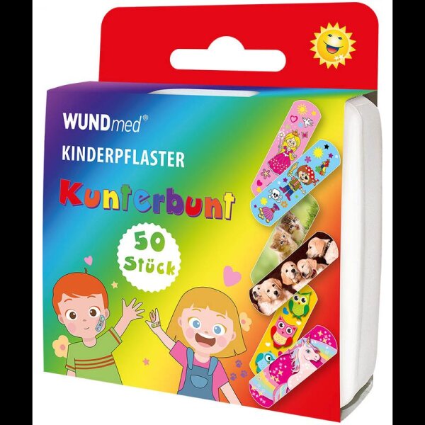 WUNDmed® Pflaster Kunterbunt 05-010 bunt 1,9 x 6,3 cm, 50 St.