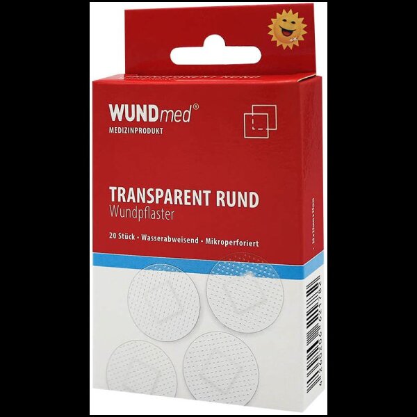 WUNDmed® Pflaster Rund 02-052 transparent 2,5 x 2,5 cm, 20 St.