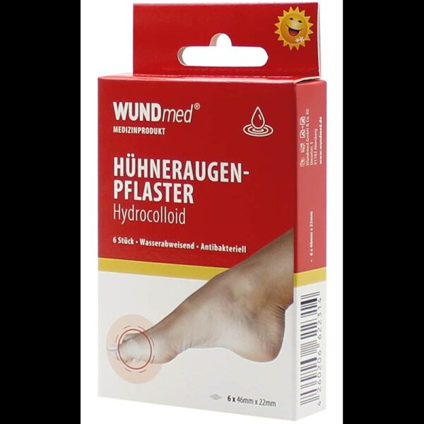 WUNDmed® Hühneraugen-Pflaster 02-123 transparent 2,2 x 4,6 cm, 6 St.