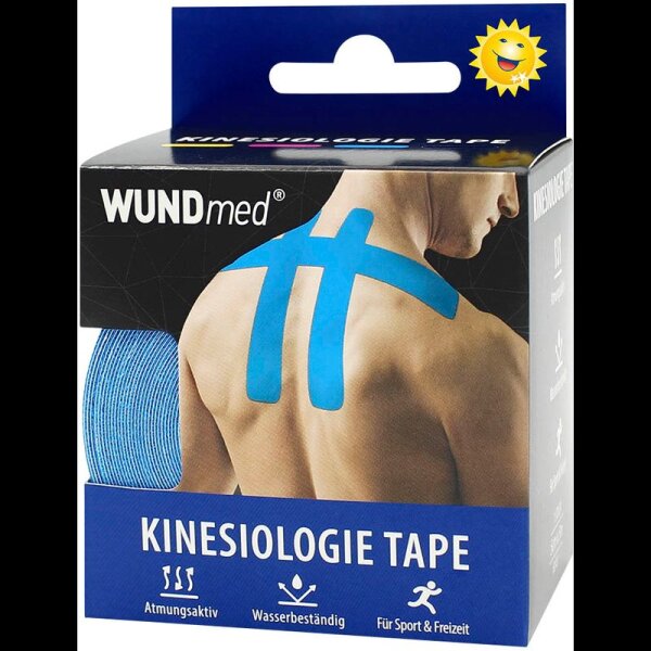 WUNDmed® Tape Kinesiologie 04-041 blau 5,0 cm x 5,0 m, 1 Rolle