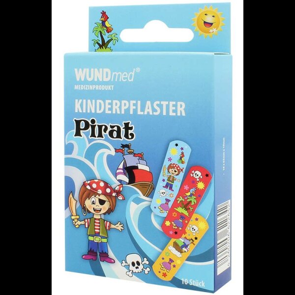 WUNDmed® Pflaster Pirat 02-077 bunt 1,9 x 6,3 cm, 10 St.