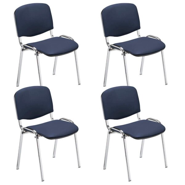 Nowy Styl Besucherstühle Iso blau Kunstleder, 4 St.