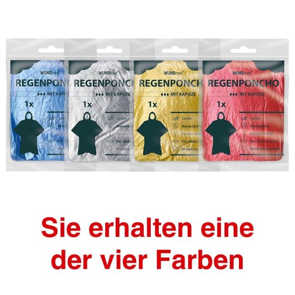 WUNDmed® unisex Regenponcho farbsortiert Einheitsgröße 1 St.