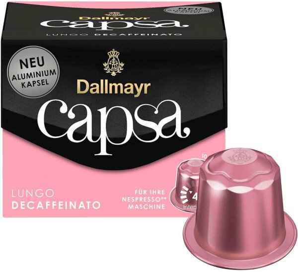 Dallmayr Capsa Lungo Decaffeinato Kaffeekapseln, Arabicabohnen 10 St.