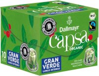 Dallmayr Capsa Gran Verde Lungo Intenso Bio-Kaffeekapseln, Arabicabohnen kräftig, 10 St.