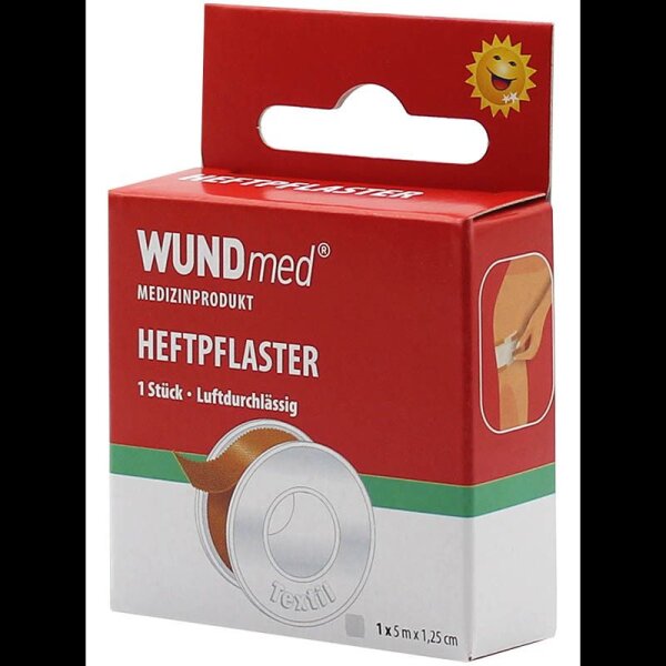 WUNDmed® Heftpflaster 02-081 beige 1,25 cm x 5,0 m, 1 St.