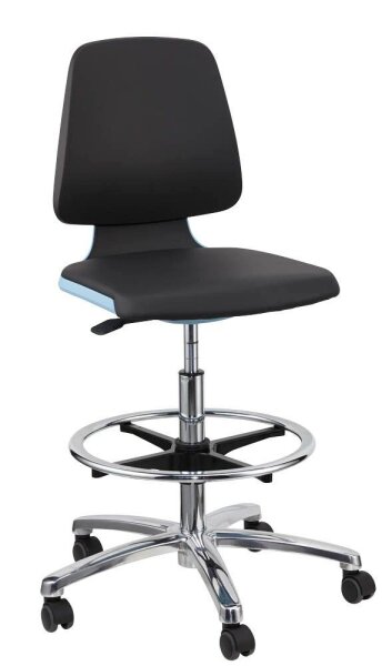 bimos Arbeitsdrehstuhl Labsit blau, schwarz Kunstleder