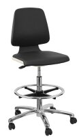 bimos Arbeitsdrehstuhl Labsit weiß, schwarz Kunstleder