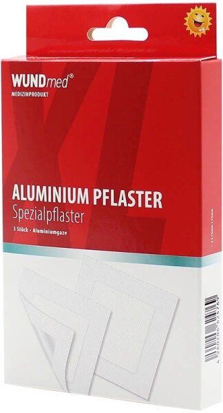 WUNDmed® Pflaster Aluminium XL 03-005 grau 7,5 x 7,5 cm, 3 St.