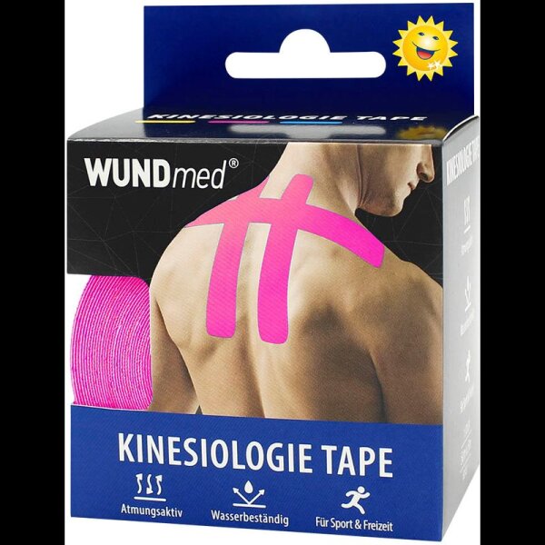 WUNDmed® Tape Kinesiologie 04-040 pink 5,0 cm x 5,0 m, 1 St.