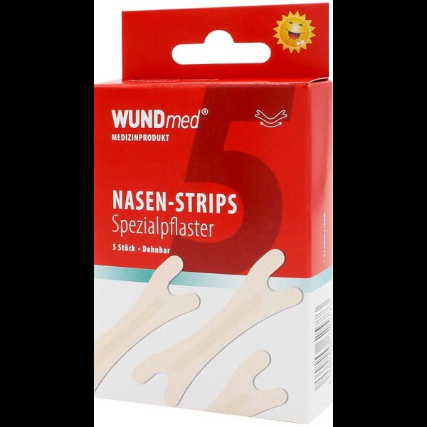 WUNDmed® Pflaster Nasen-Strips 02-095 beige 1,9 x 6,6 cm, 5 St.