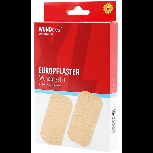 WUNDmed® Pflaster Europflaster XL 03-003 beige 5,0 x 10,0 cm, 6 St.