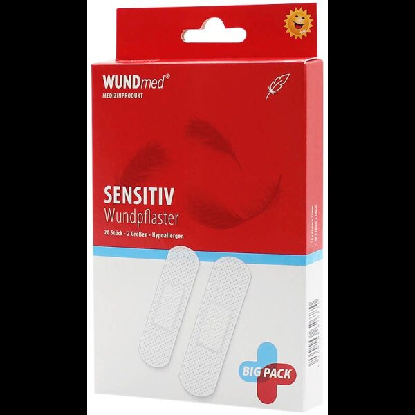 WUNDmed® Pflaster Sensitiv Hypoallergen 03-007 weiß 1,9 cm, 20 St.