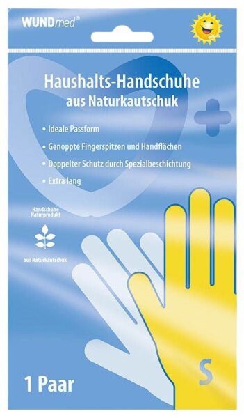 WUNDmed® unisex Gummihandschuhe gelb Größe S, 1 Paar