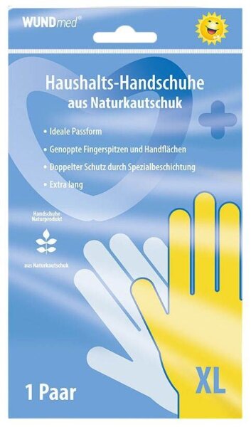 WUNDmed® unisex Gummihandschuhe gelb Größe XL, 1 Paar