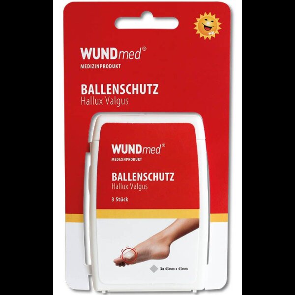 WUNDmed® Blasenpflaster Ballenschutz Hallux Valgus 02-137 transparent 4,3 x 4,3 cm, 3 St.