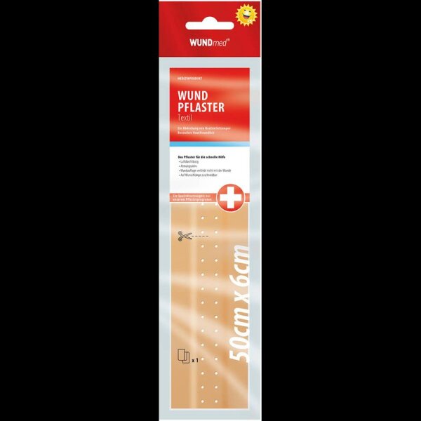 WUNDmed® Pflaster 02-001 beige 6,0 cm x 0,5 m, 1 St.