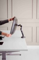 BAKKER ELKHUIZEN Monitor-Halterung BE Flexible Single BNEBFSDG dunkelgrau für Monitore, Tischklemme