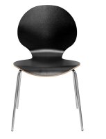 Nowy Styl Schalenstühle Cafe VI schwarz Holz, 4 St.