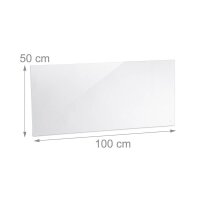 relaxdays Spritzschutz Küche transparent 100,0 x 0,6...