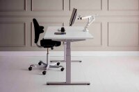 BAKKER ELKHUIZEN Monitor-Halterung BE Flexible Dual BNEBFDW weiß für 2 Monitore, Tischklemme