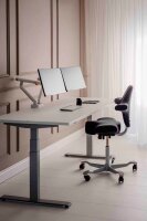 BAKKER ELKHUIZEN Monitor-Halterung BE Flexible Dual BNEBFDW weiß für 2 Monitore, Tischklemme