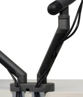 BAKKER ELKHUIZEN Monitor-Halterung BE Flexible Dual BNEBFDDG dunkelgrau für 2 Monitore, Tischklemme