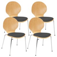Nowy Styl Schalenstühle Cafe VI buche, schwarz Holz,...