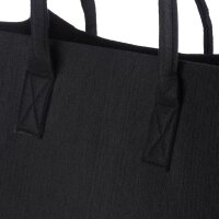 relaxdays Kaminholztasche 27,0 l schwarz 25,0 x 50,0 x 25,0 cm, 1 St.