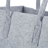relaxdays Kaminholztasche 27,0 l grau 25,0 x 50,0 x 25,0 cm, 1 St.