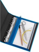 VELOFLEX Reißverschlussbeutel VELOBAG® DIN A5 transparent/blau 0,3 mm, 1 St.
