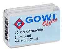 Gowi Pinnnadeln farbsortiert, 20 St.