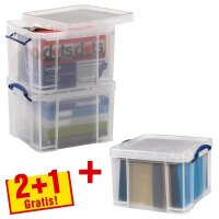 2 + 1 GRATIS: Really Useful Box Aufbewahrungsboxen 2x...