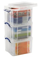 2 + 1 GRATIS: Really Useful Box Aufbewahrungsboxen 2x 35,0 l transparent 48,0 x 39,0 x 31,0 cm, 2 St. + GRATIS 1 St.