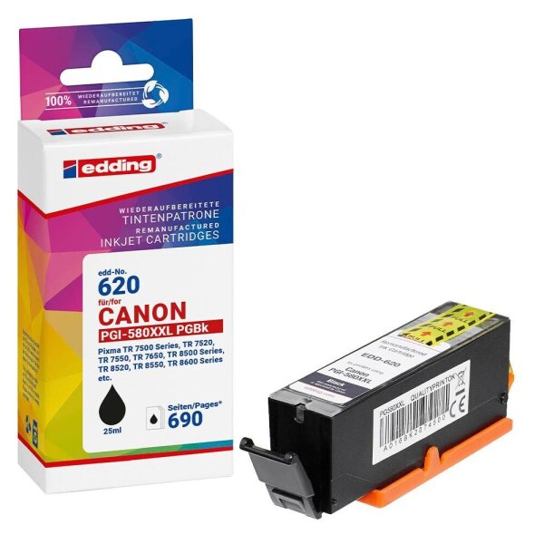 edding EDD-620 schwarz Druckerpatrone kompatibel zu Canon PGI-580XXL BK